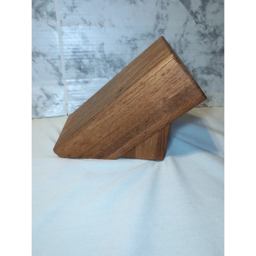 Vintage Oneida 9 Slot Knife Block Wood
